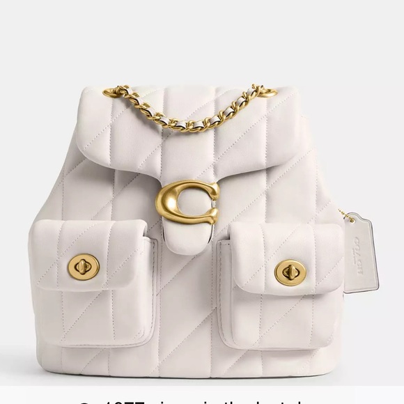 COACH Quilted Tabby Convertible Backpack - Color Chalk - Picture 1 of 14